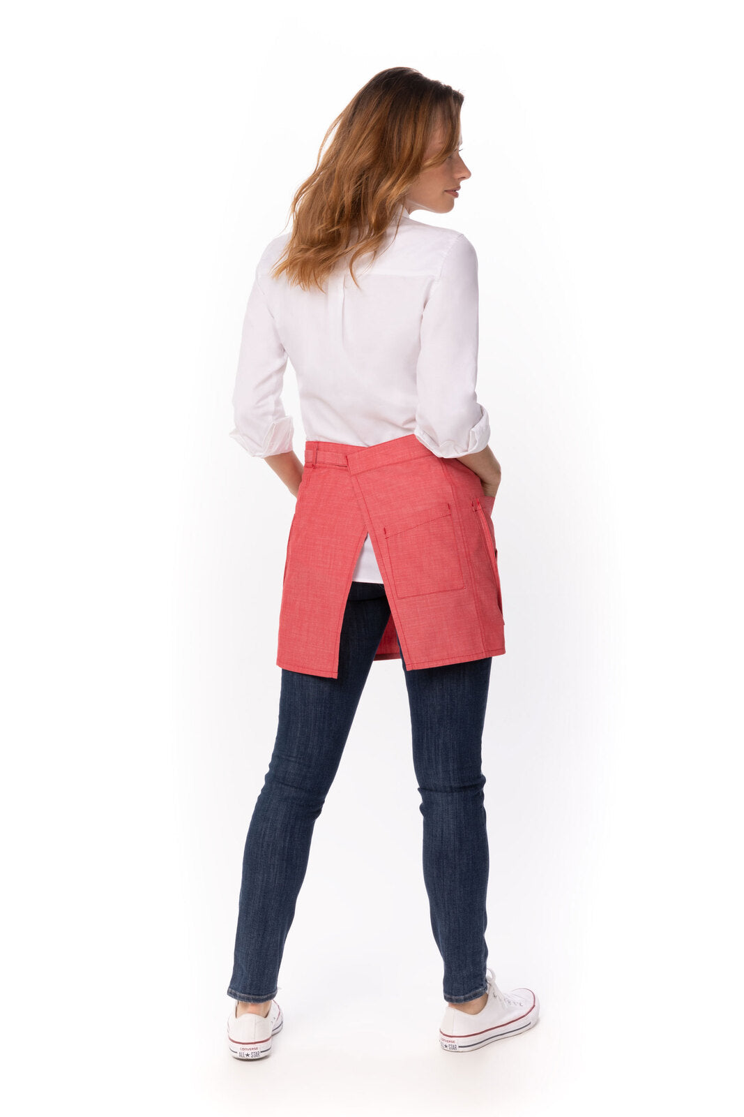 Chef Works Medford Half Bistro Apron - Coral