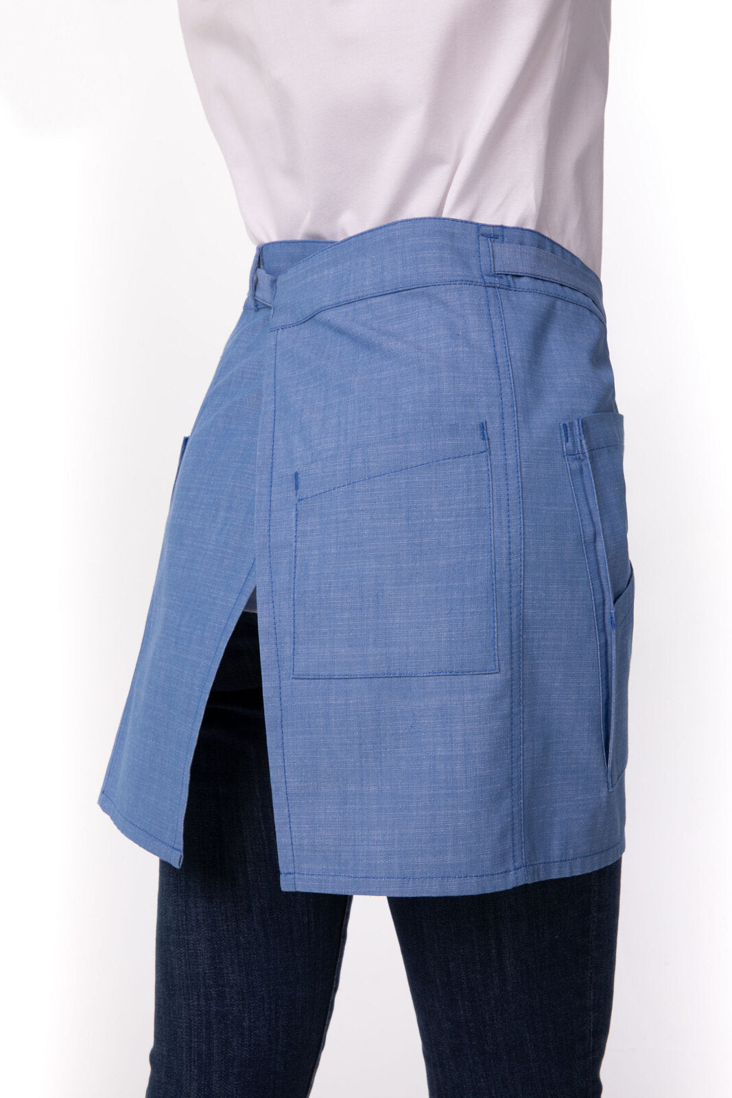 Chef Works Medford Half Bistro Apron - French Blue