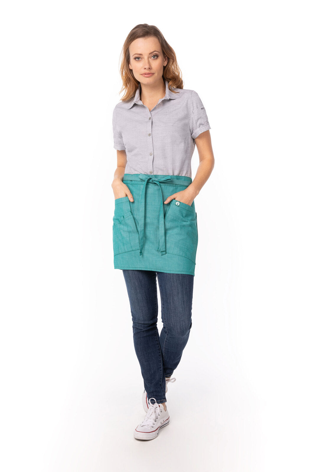 Chef Works Medford Half Bistro Apron - Jade