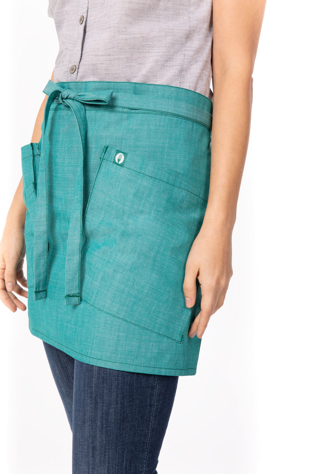 Chef Works Medford Half Bistro Apron - Jade
