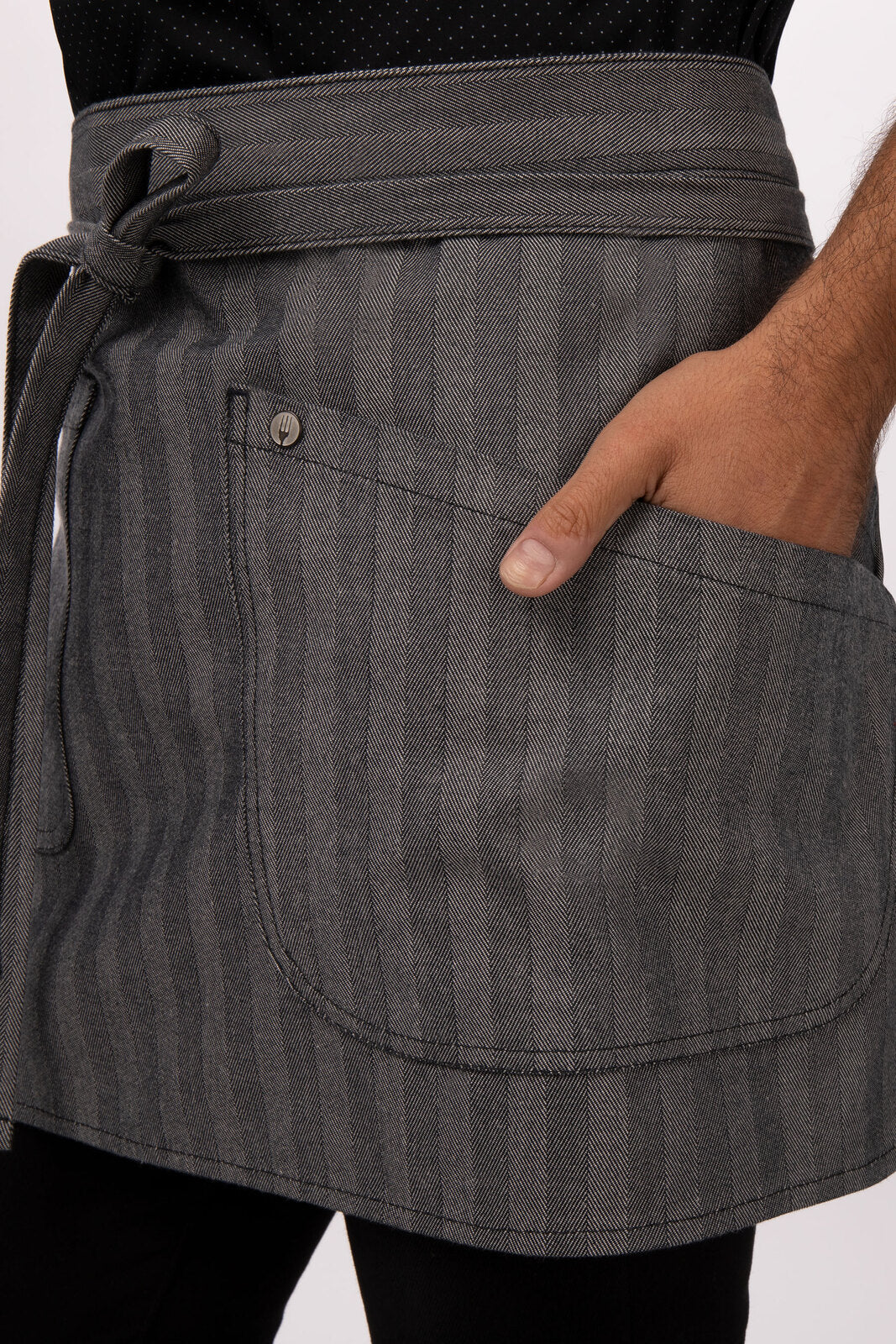 Chef Works Seattle Half Bistro Apron - Black