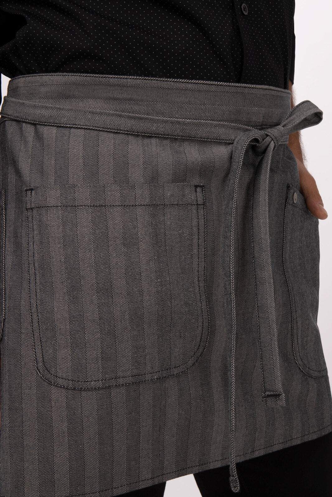 Chef Works Seattle Half Bistro Apron - Black