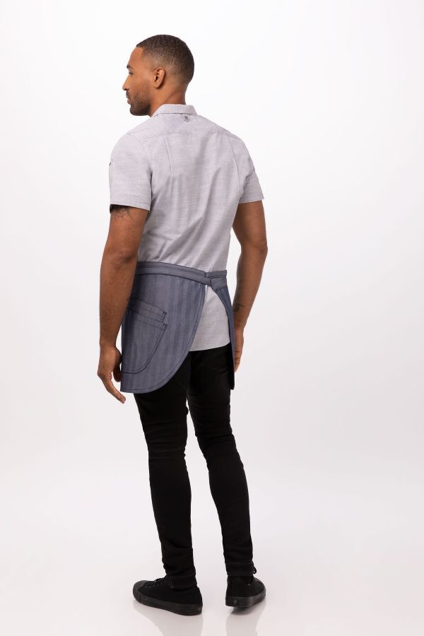 Chef Works Seattle Half Bistro Apron - Blue
