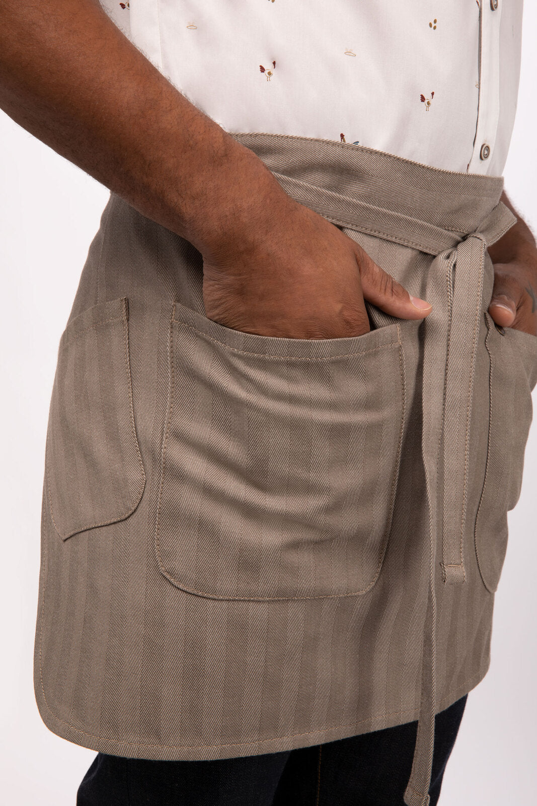 Chef Works Seattle Half Bistro Apron - Taupe