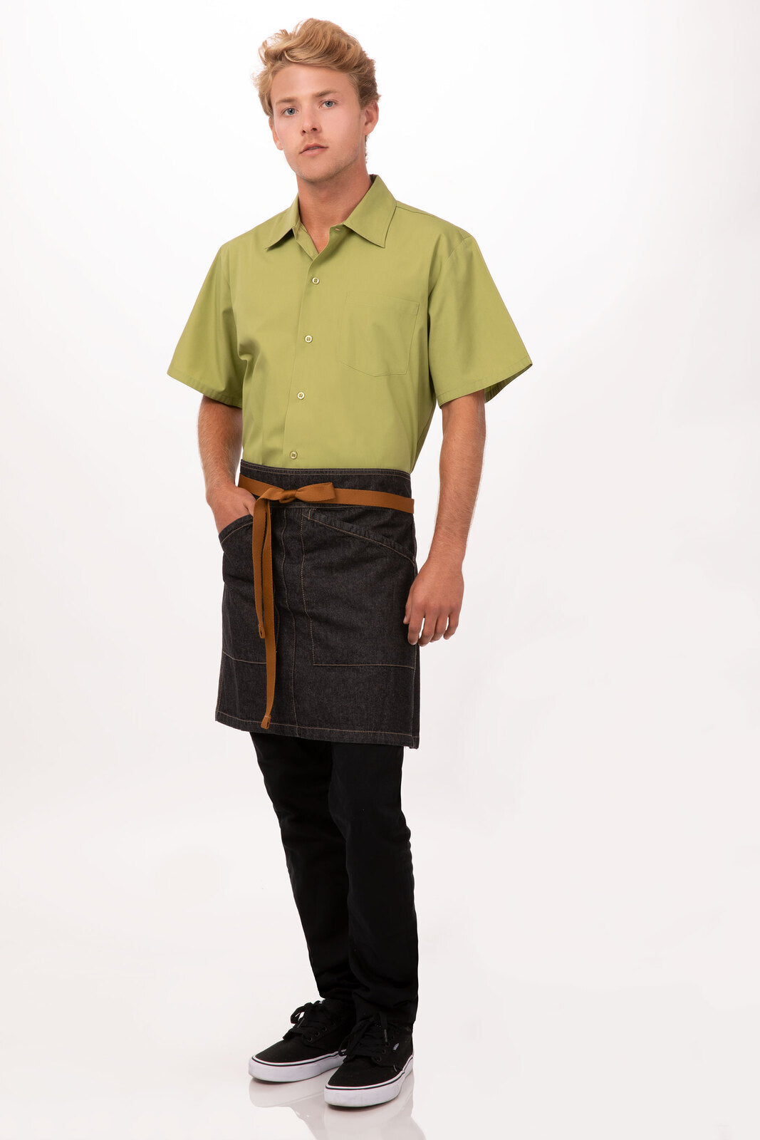 Chef Works Berkeley Half Bistro Apron - Black