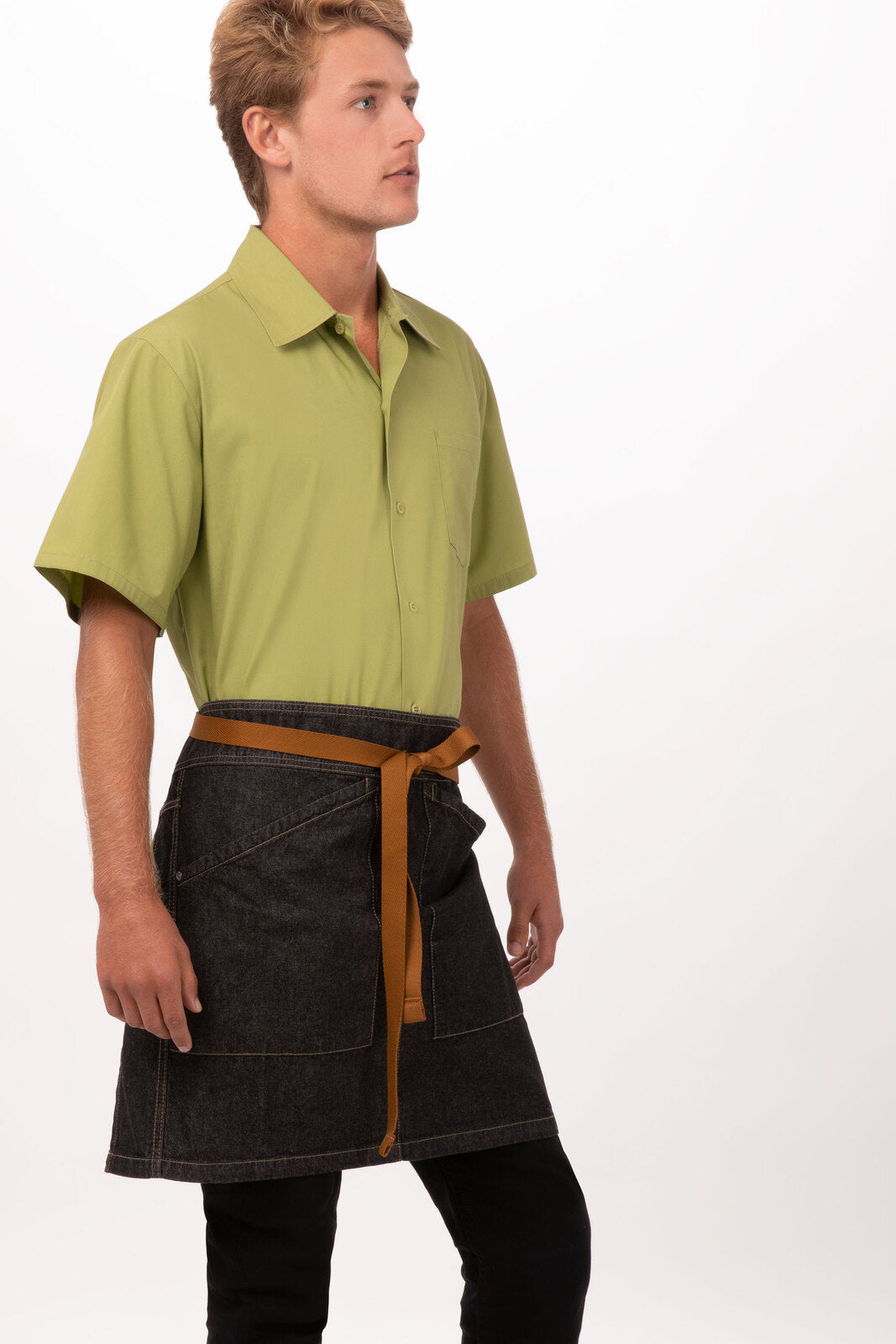 Chef Works Berkeley Half Bistro Apron - Black