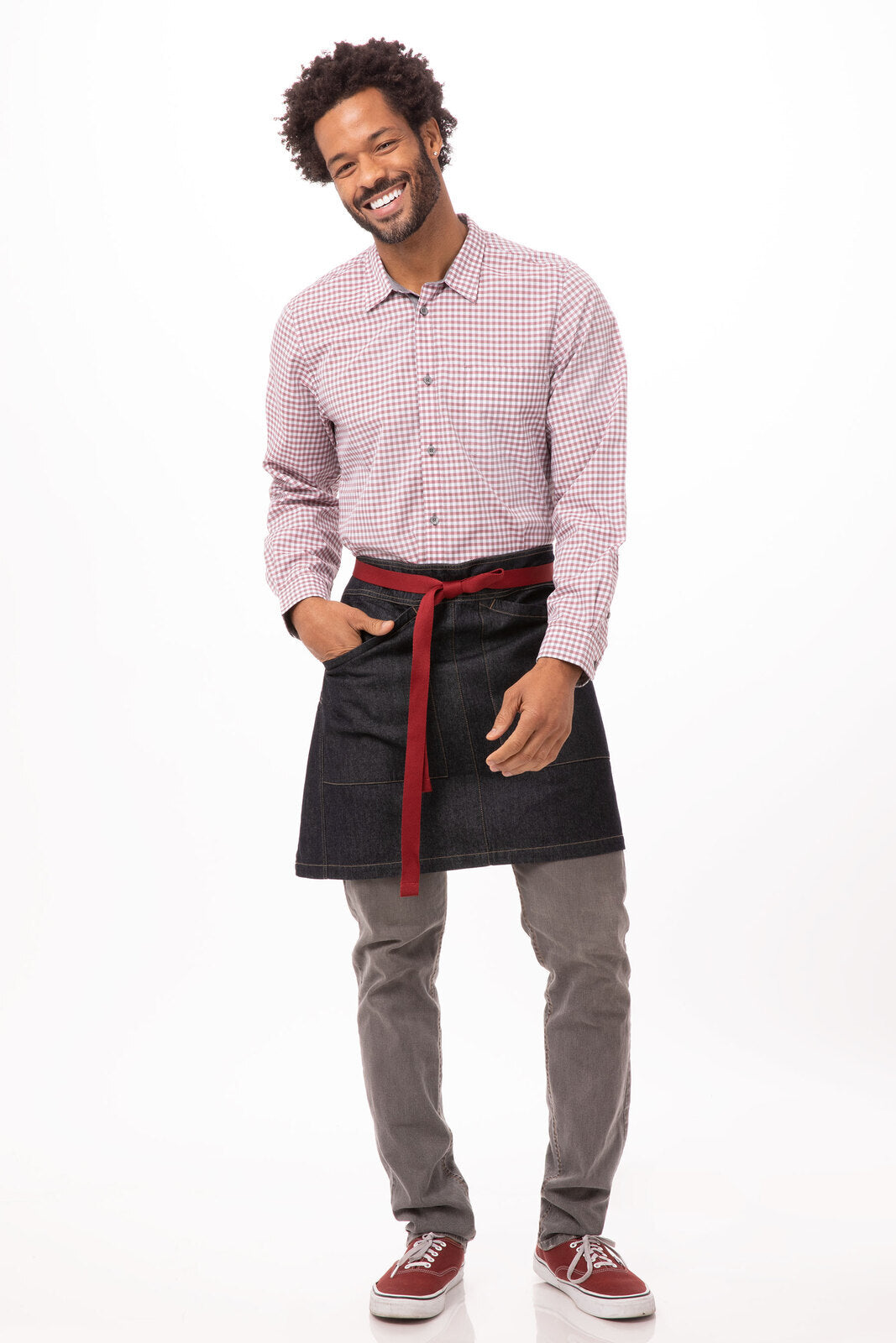 Chef Works Berkeley Half Bistro Apron - Indigo Blue