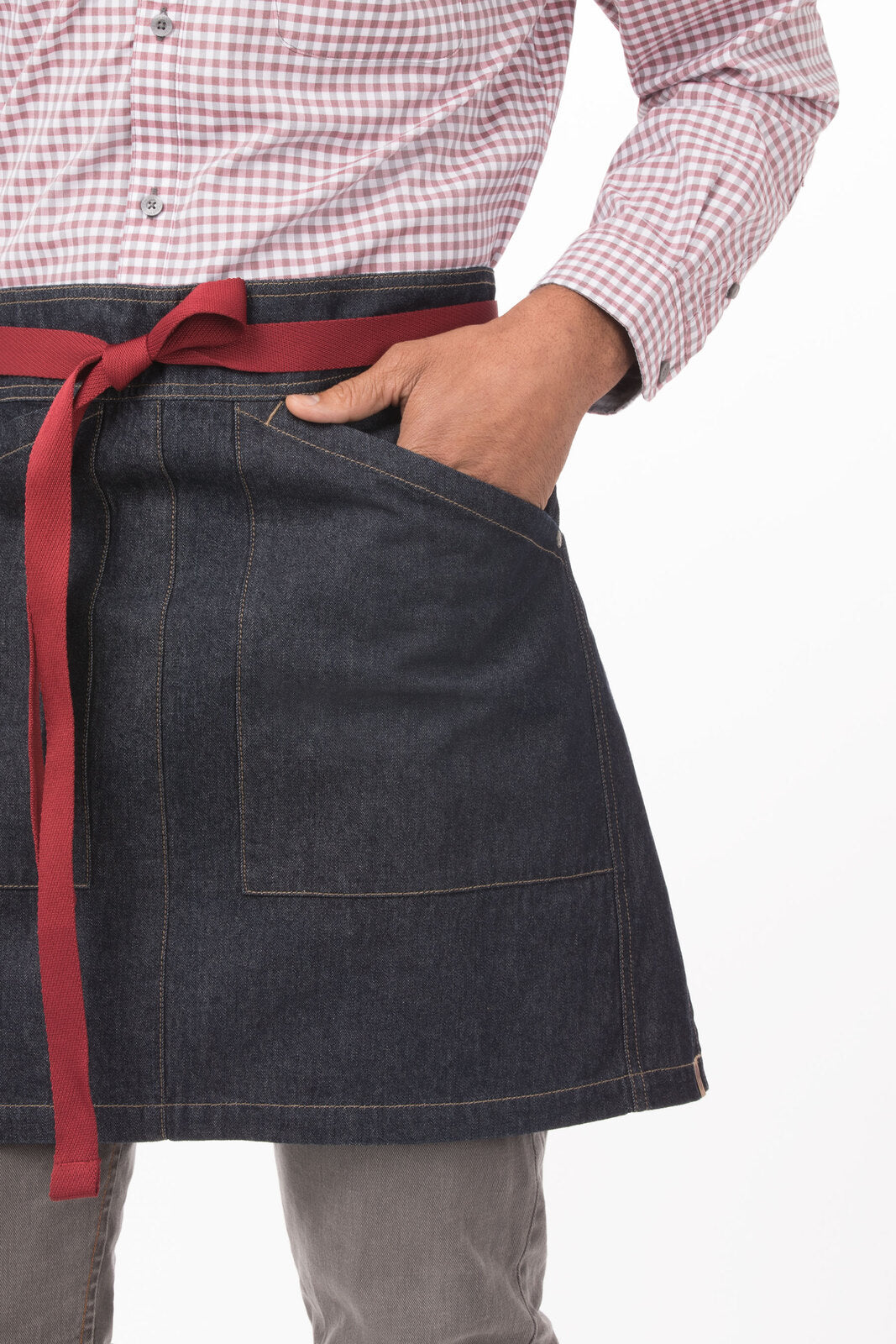 Chef Works Berkeley Half Bistro Apron - Indigo Blue