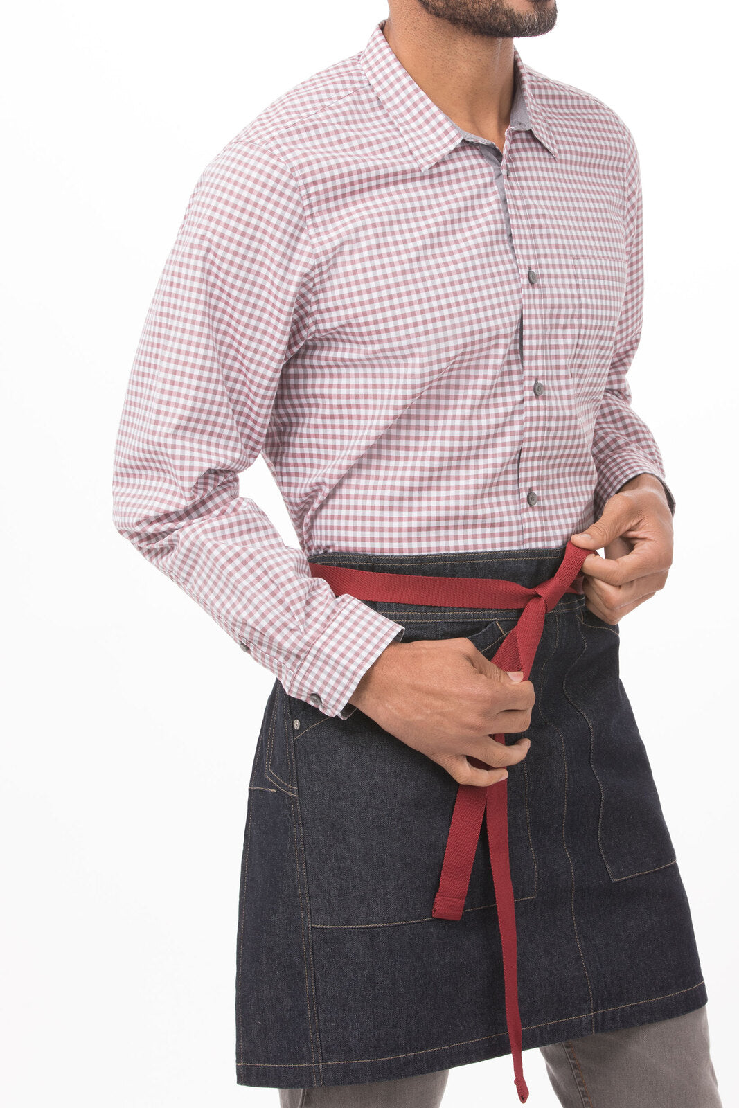 Chef Works Berkeley Half Bistro Apron - Indigo Blue