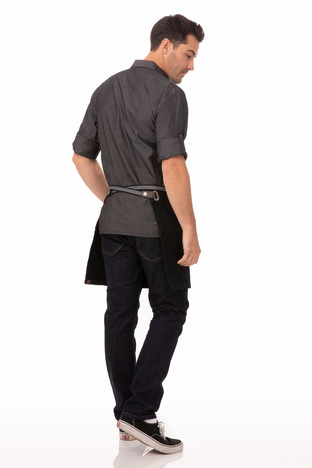 Chef Works Berkeley Half Bistro Apron - Jet Black