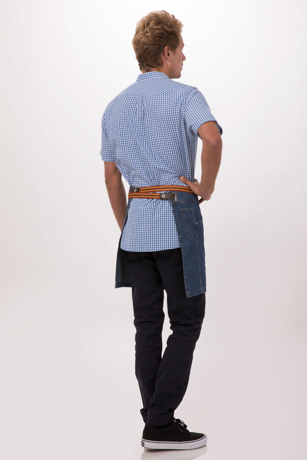 Chef Works Berkeley Half Bistro Apron - Medium Blue