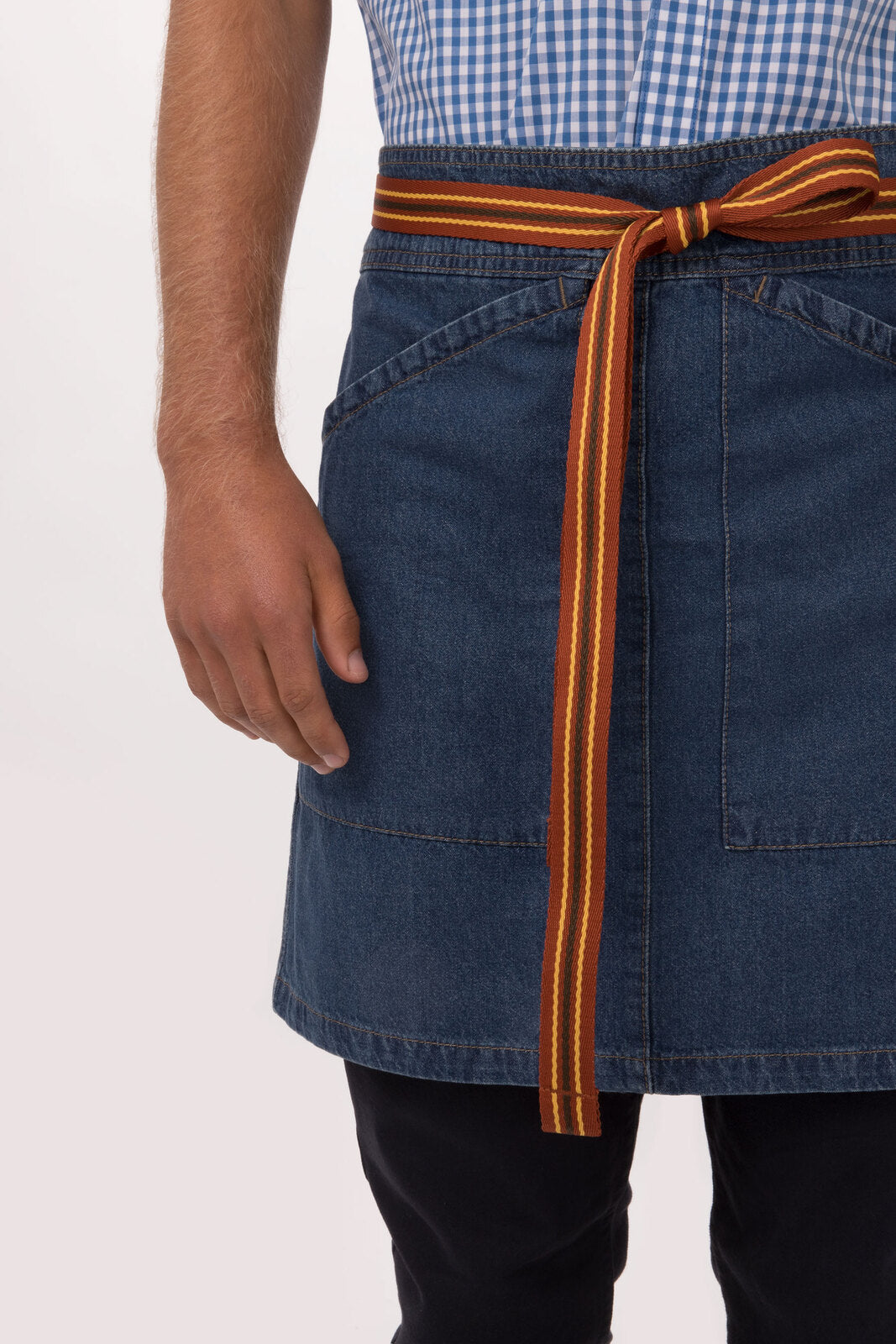 Chef Works Berkeley Half Bistro Apron - Medium Blue