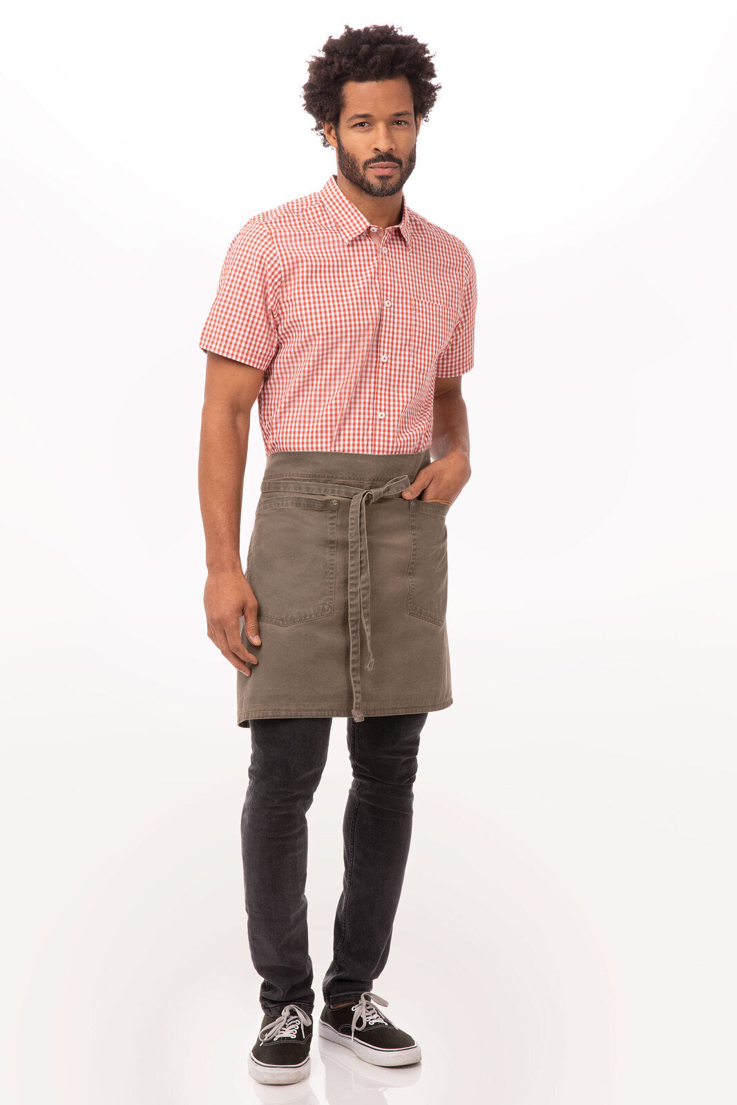 Chef Works Dorset Half Bistro Apron - Earth Brown
