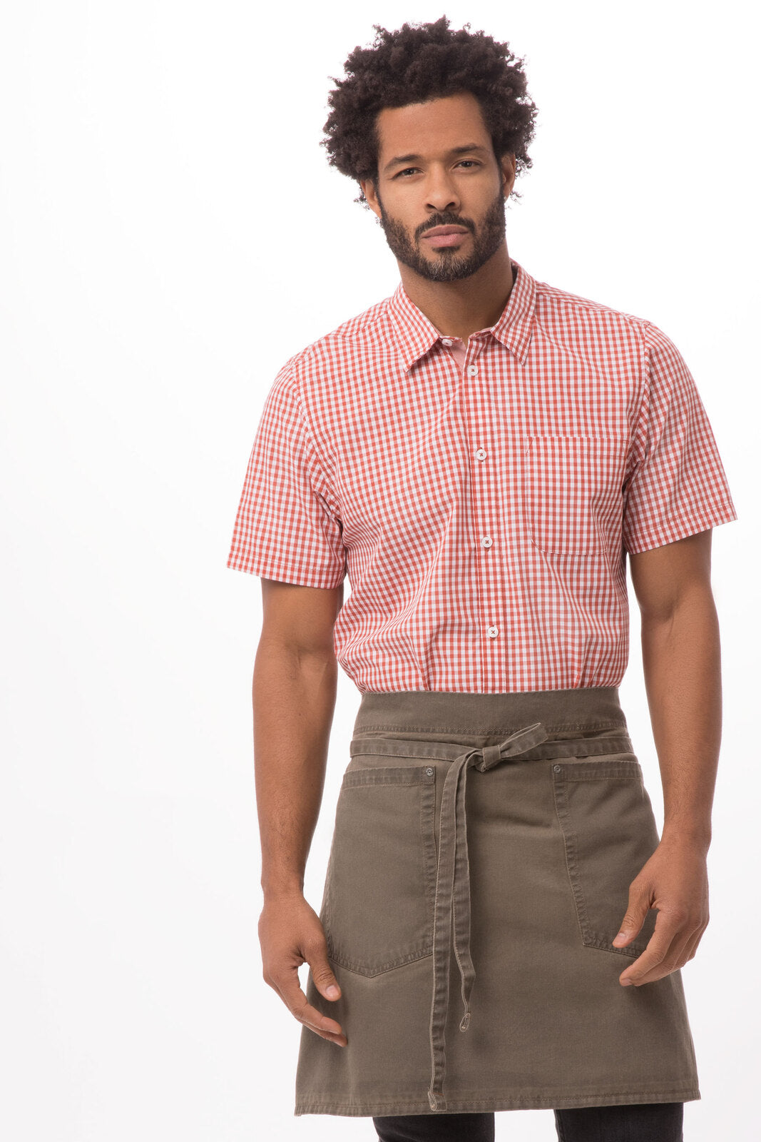 Chef Works Dorset Half Bistro Apron - Earth Brown