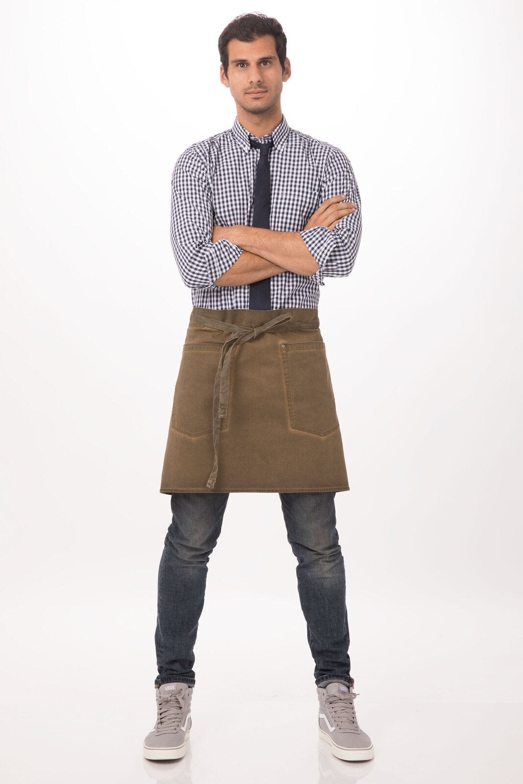 Chef Works Dorset Half Bistro Apron - Golden Brown