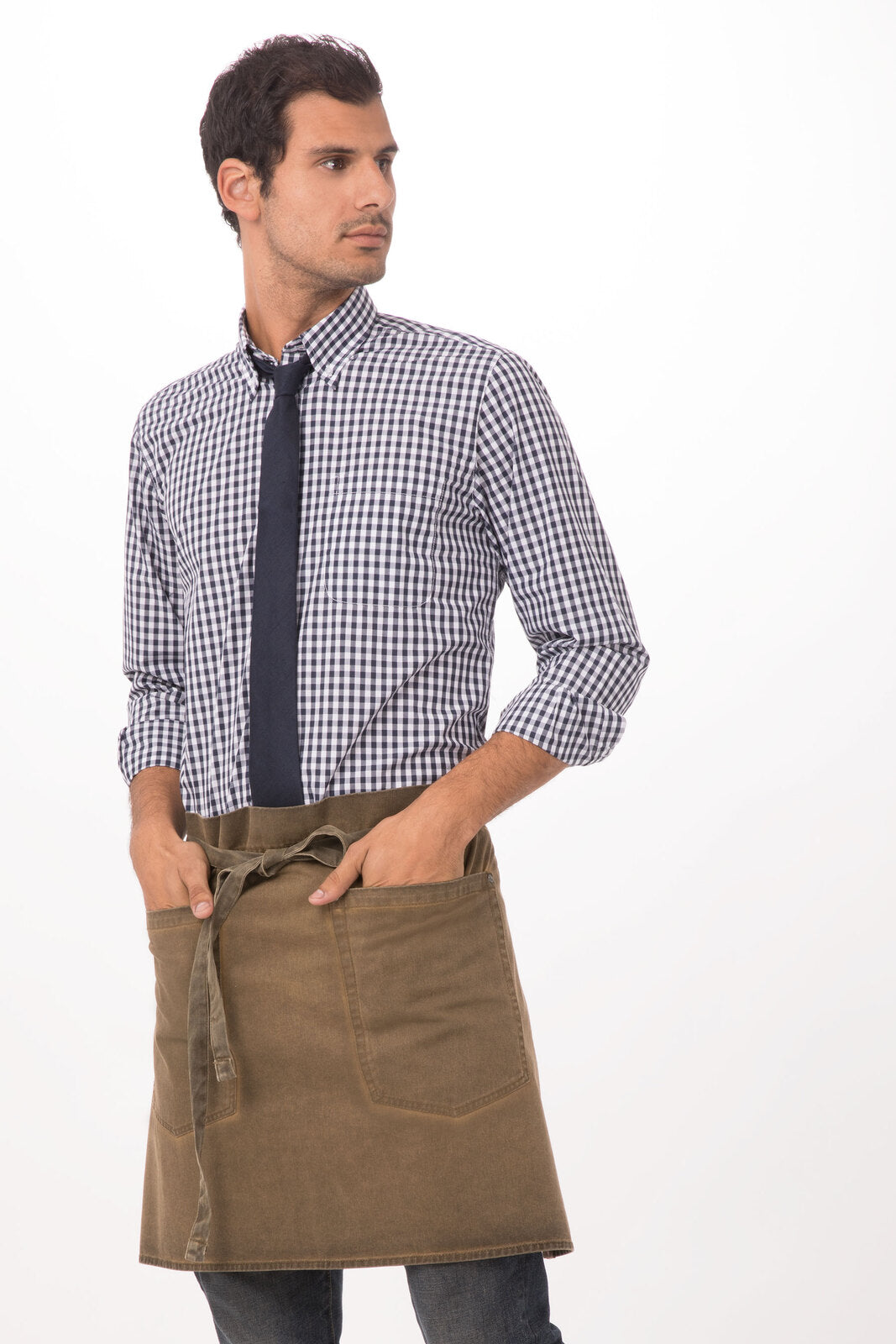 Chef Works Dorset Half Bistro Apron - Golden Brown