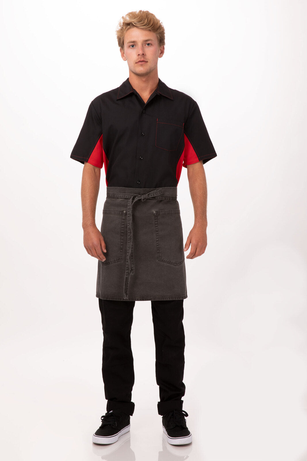 Chef Works Dorset Half Bistro Apron - Pewter