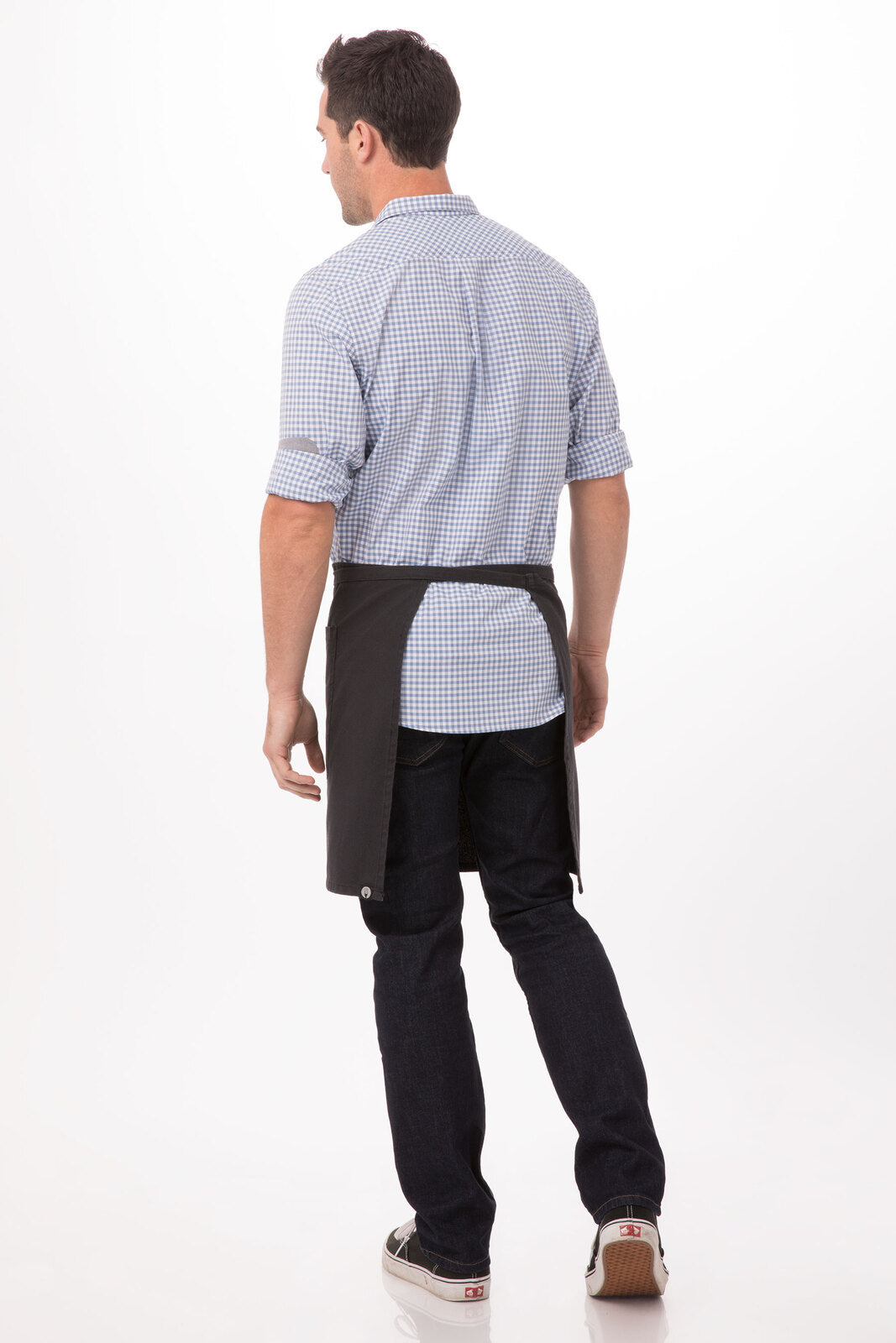 Chef Works Rockford Half Bistro Apron - Steel Grey