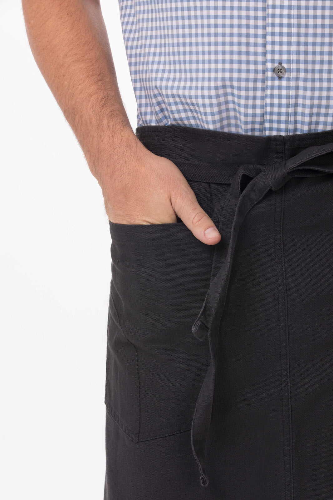 Chef Works Rockford Half Bistro Apron - Steel Grey