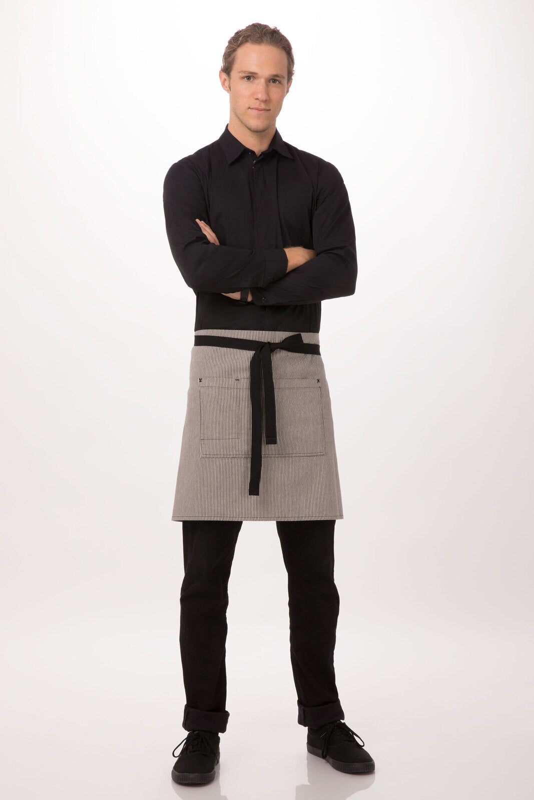 Chef Works Portland Half Bistro Apron - Black