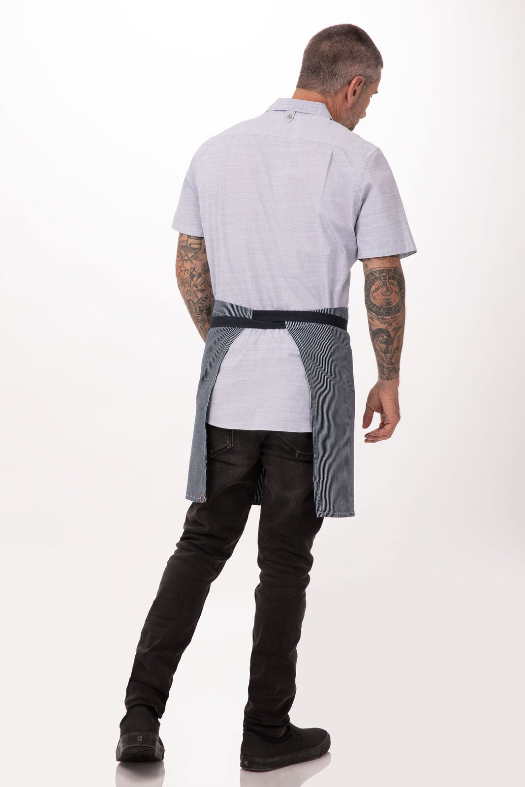 Chef Works Portland Half Bistro Apron - Indigo Blue