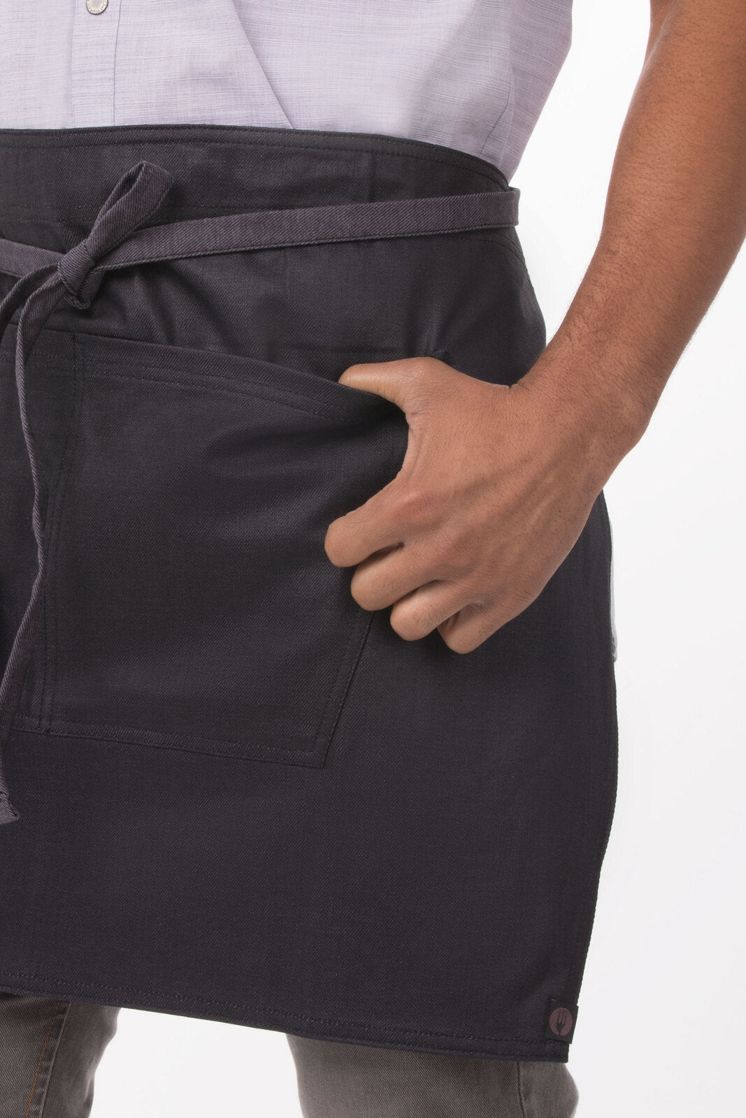 Chef Works Boulder Half Bistro Apron - Purple Black