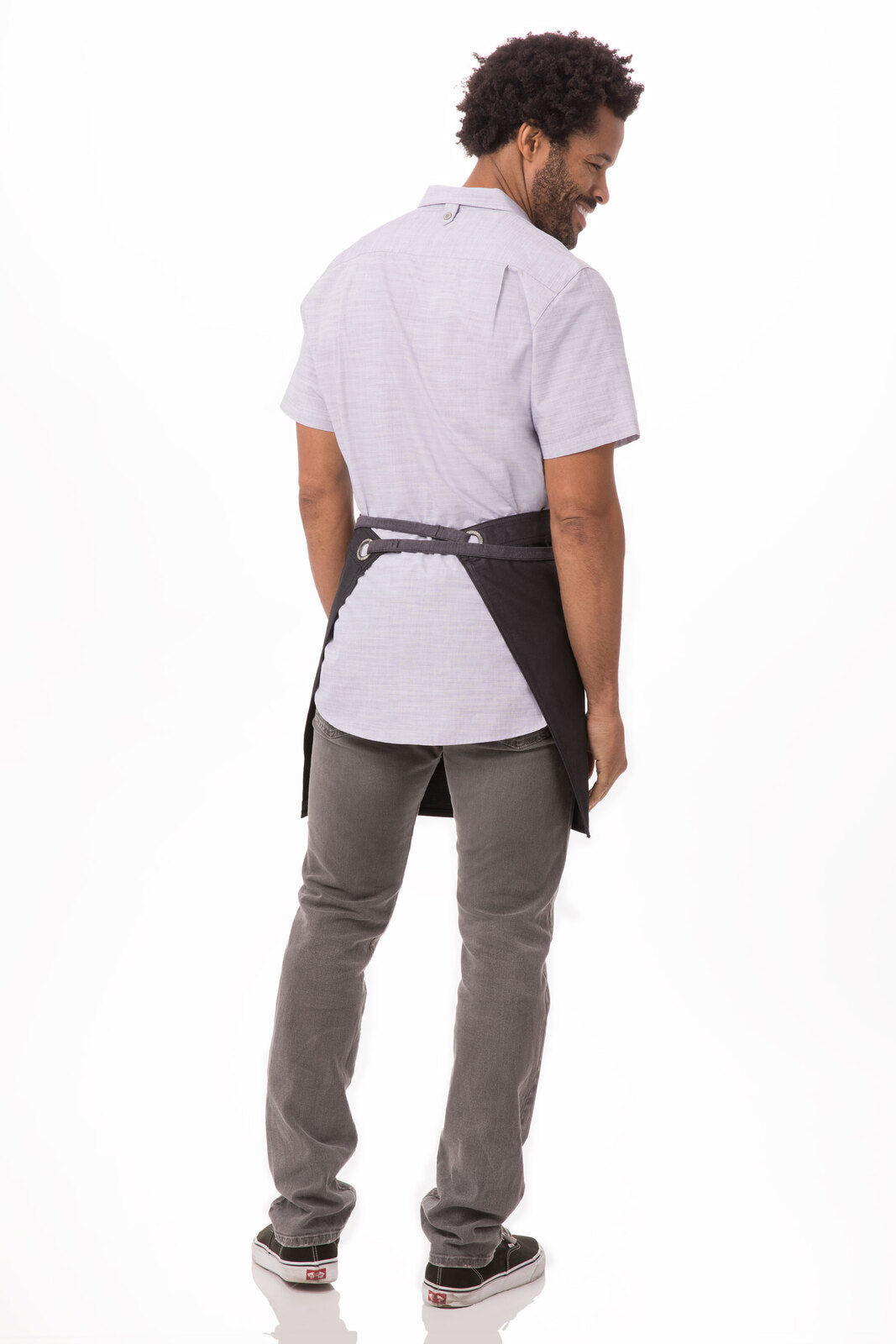 Chef Works Boulder Half Bistro Apron - Purple Black