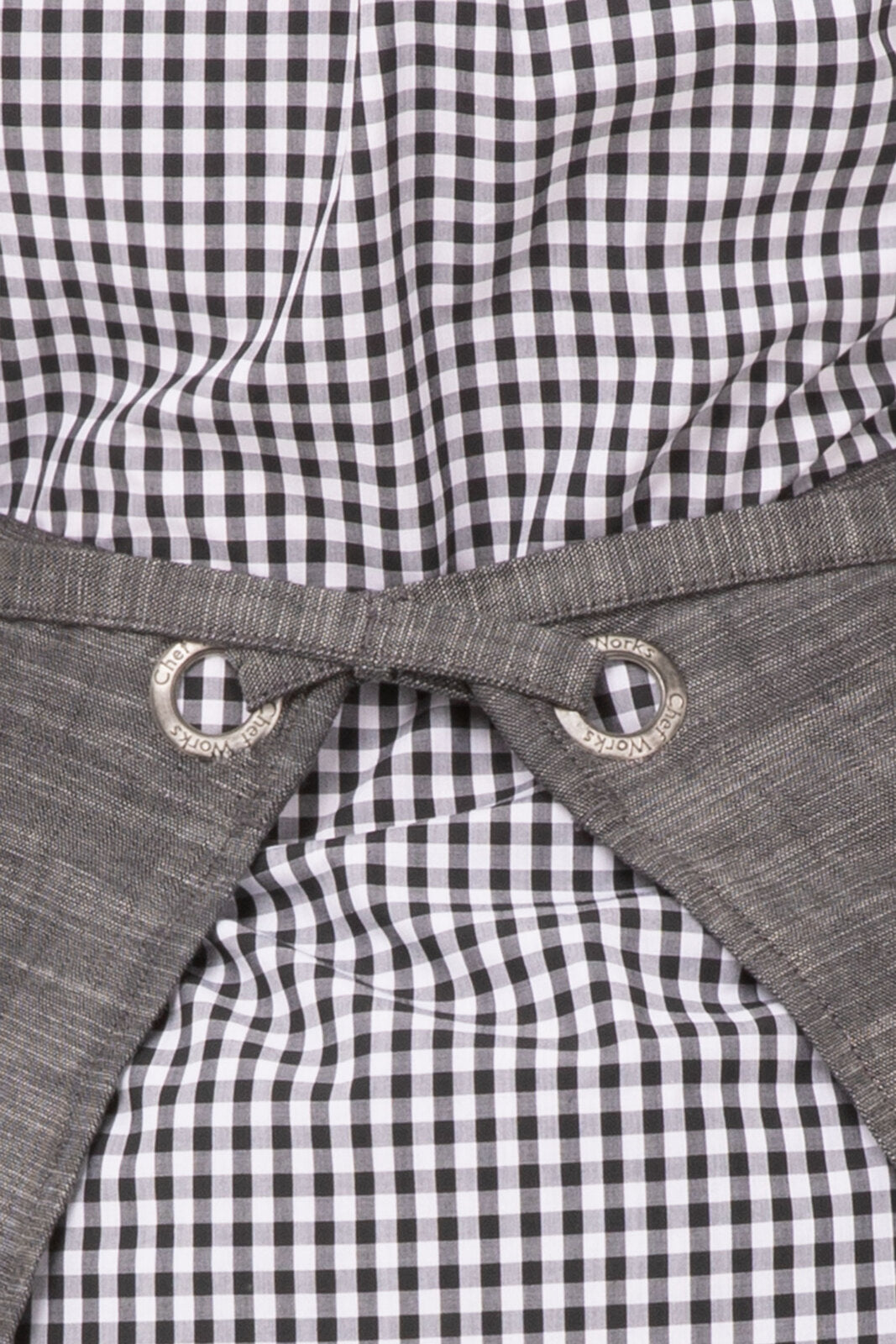 Chef Works Corvallis Half Bistro Apron - Black Steel Grey