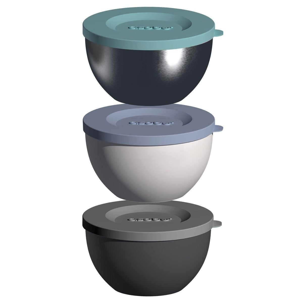 Asobu Thermo Bowl 3 Piece Set 270ml - Black/Silver/White