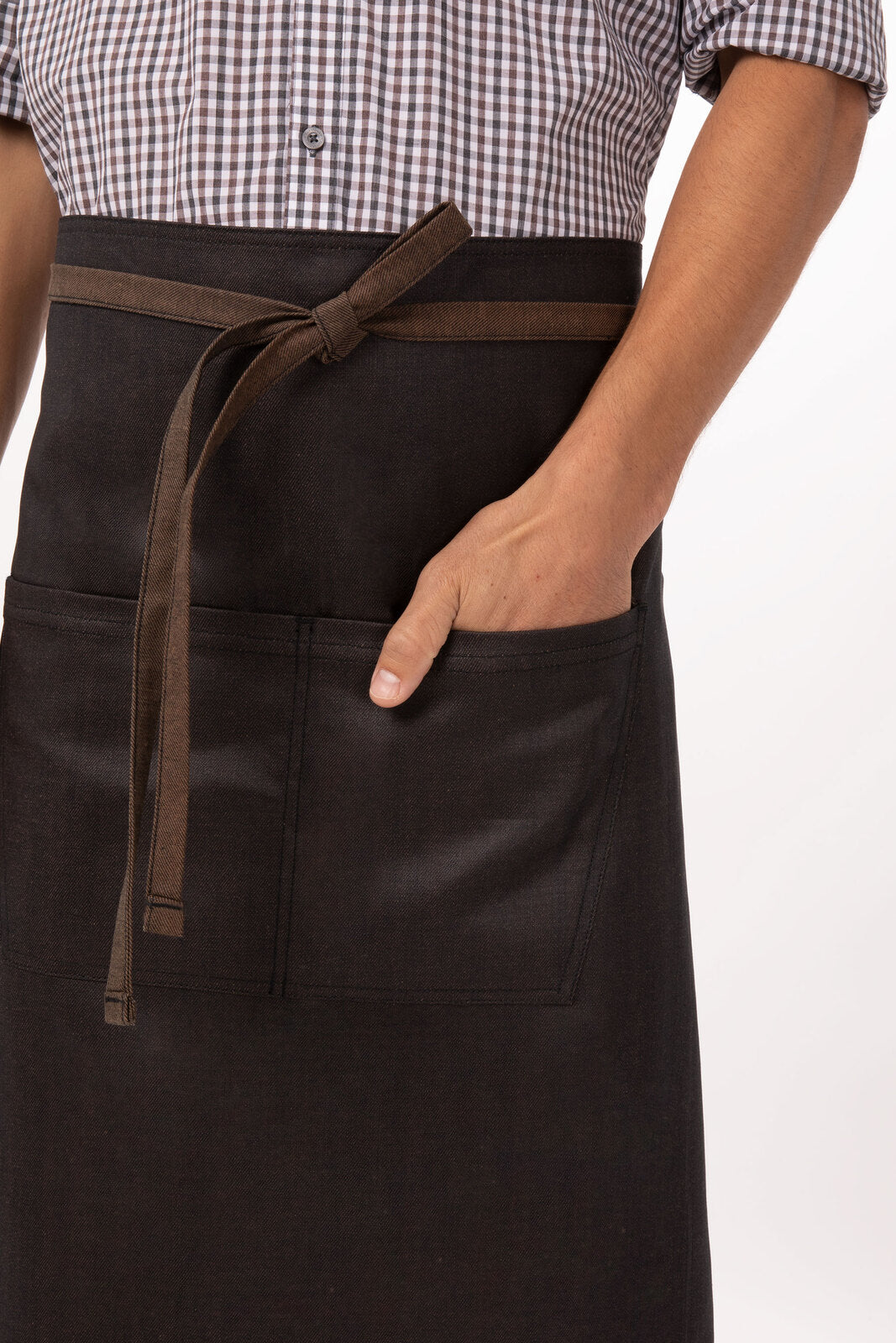 Chef Works Boulder Bistro Apron - Brown Black