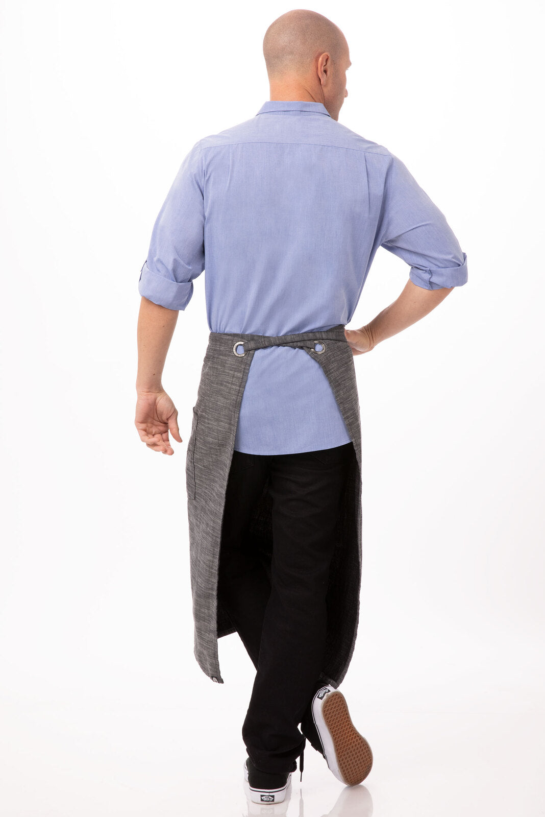 Chef Works Corvallis Bistro Apron - Black Steel Grey