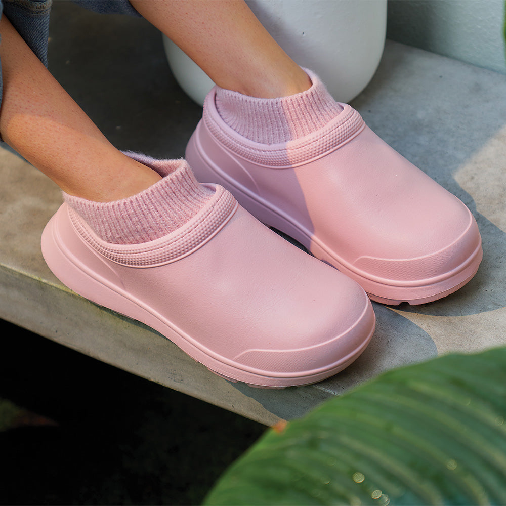 Annabel Trends Gummies Clog Sherpa Pink Size 9