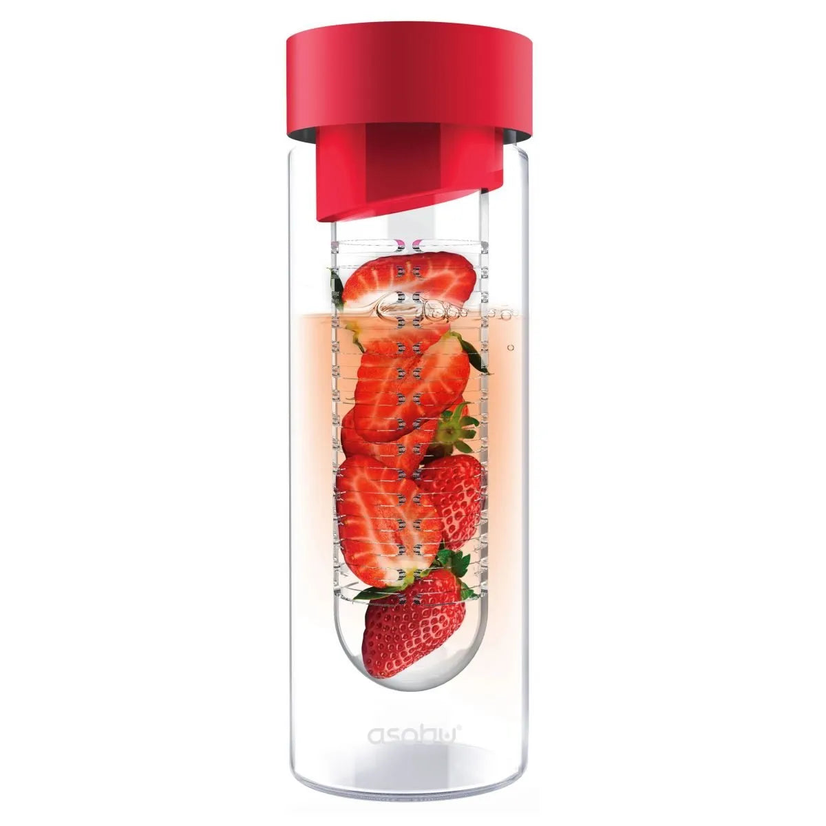 Asobu Flavour It Glass Infuser Bottle 480ml - Red