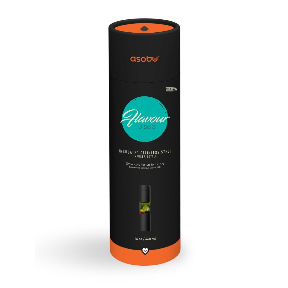 Asobu Flavour U See Infuser Bottle 460ml - Gold