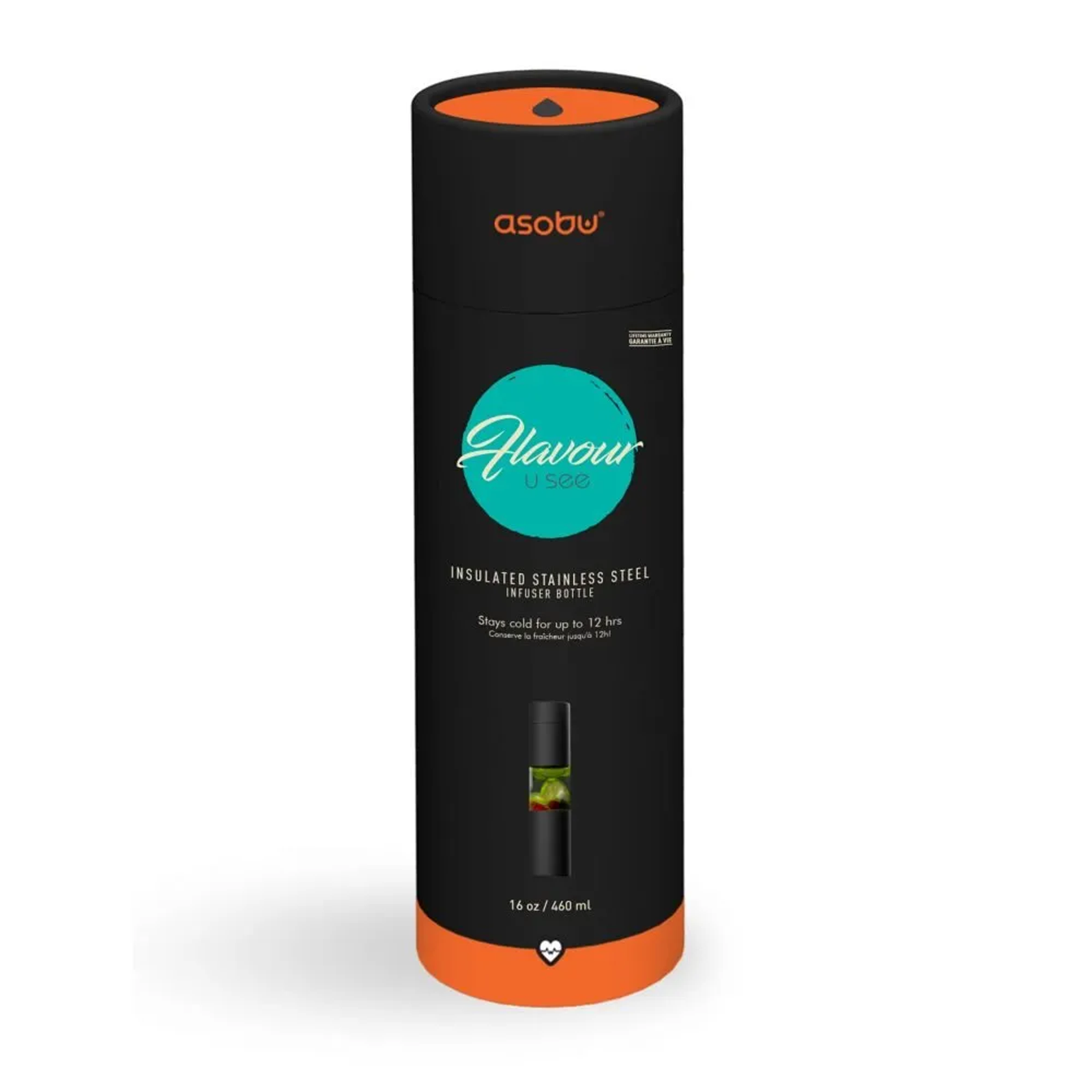 Asobu Flavour U See Infuser Bottle 460ml - Silver