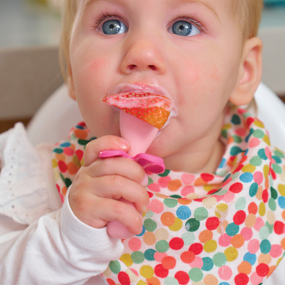Annabel Trends Flower Fork & Spoon Pink