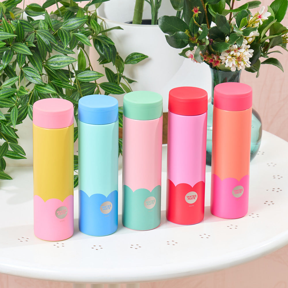 Annabel Trends Stainless Steel Mini Bottle Wave Pink & Red