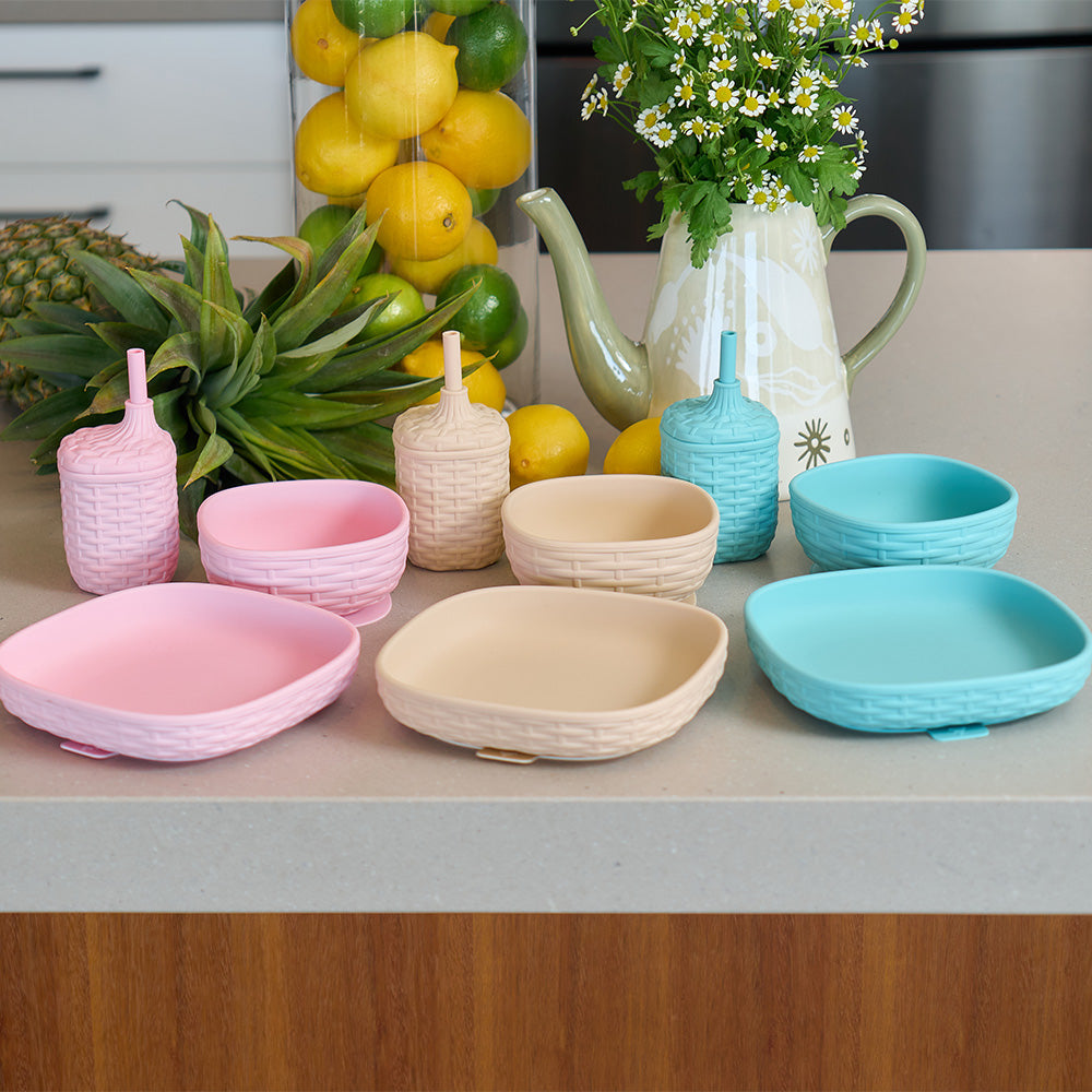Annabel Trends Silicone Rattan Dinner Set Natural