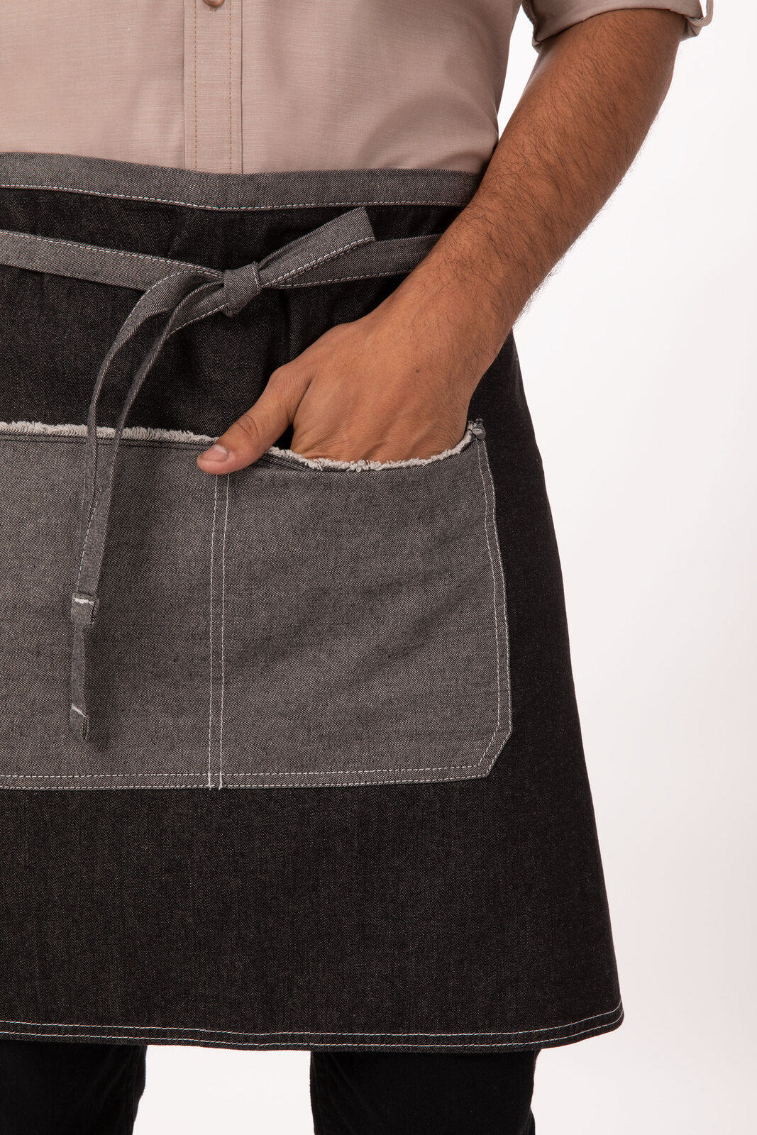Chef Works Bronx Half Bistro Apron - Black