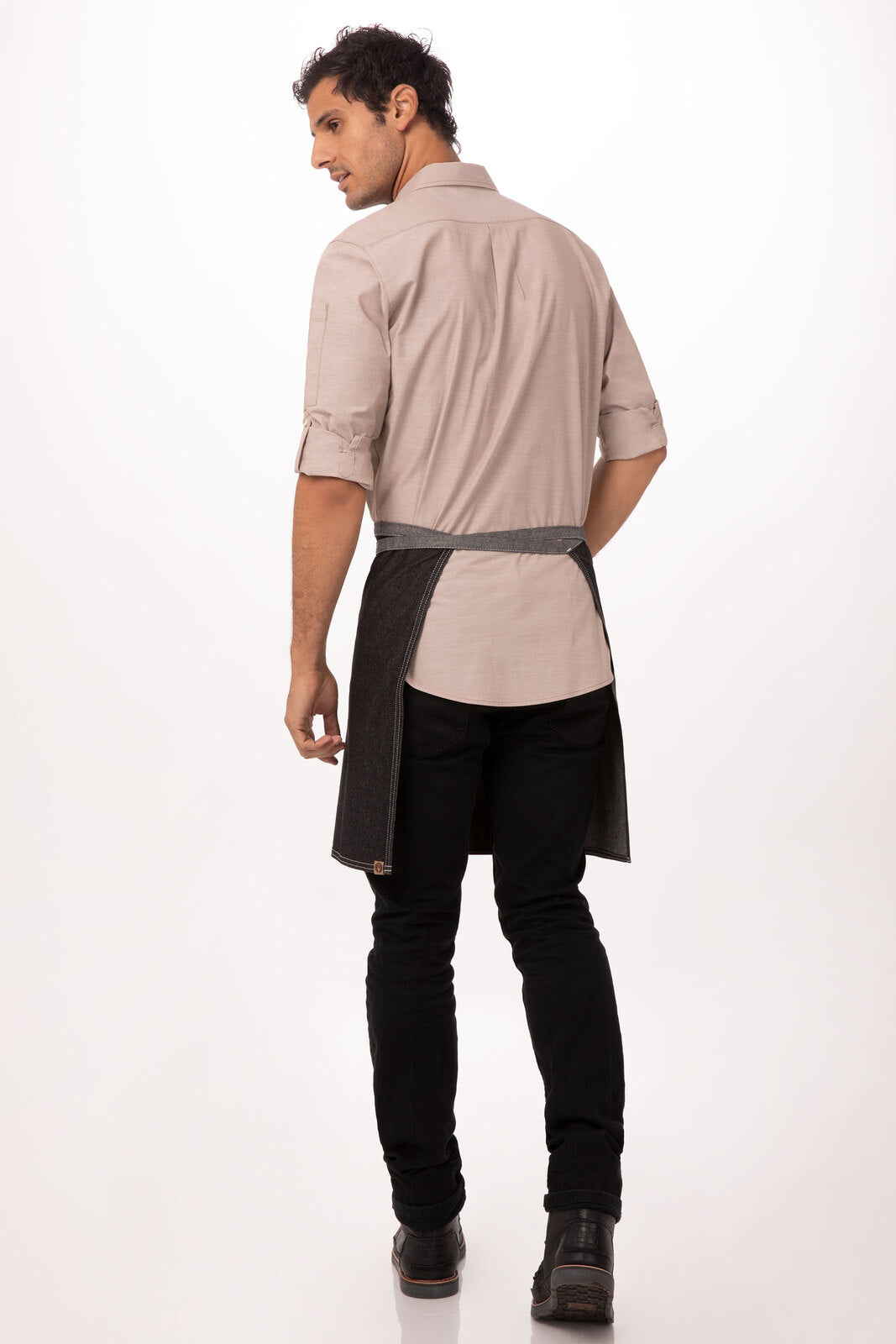 Chef Works Bronx Half Bistro Apron - Black