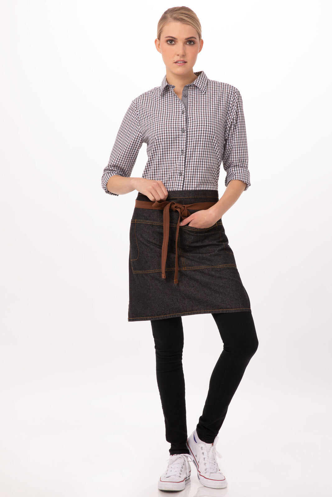 Chef Works Memphis Half Bistro Apron - Black