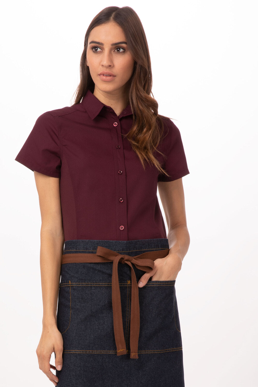 Chef Works Memphis Half Bistro Apron - Indigo Blue