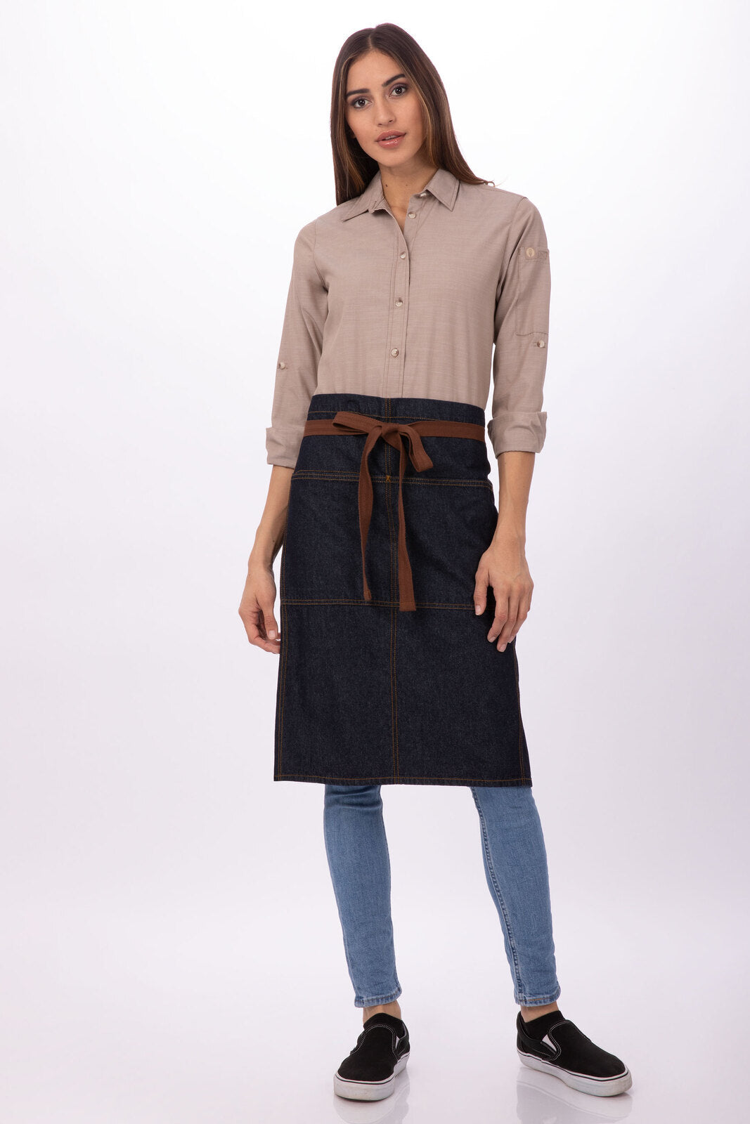 Chef Works Memphis Bistro Apron - Indigo Blue