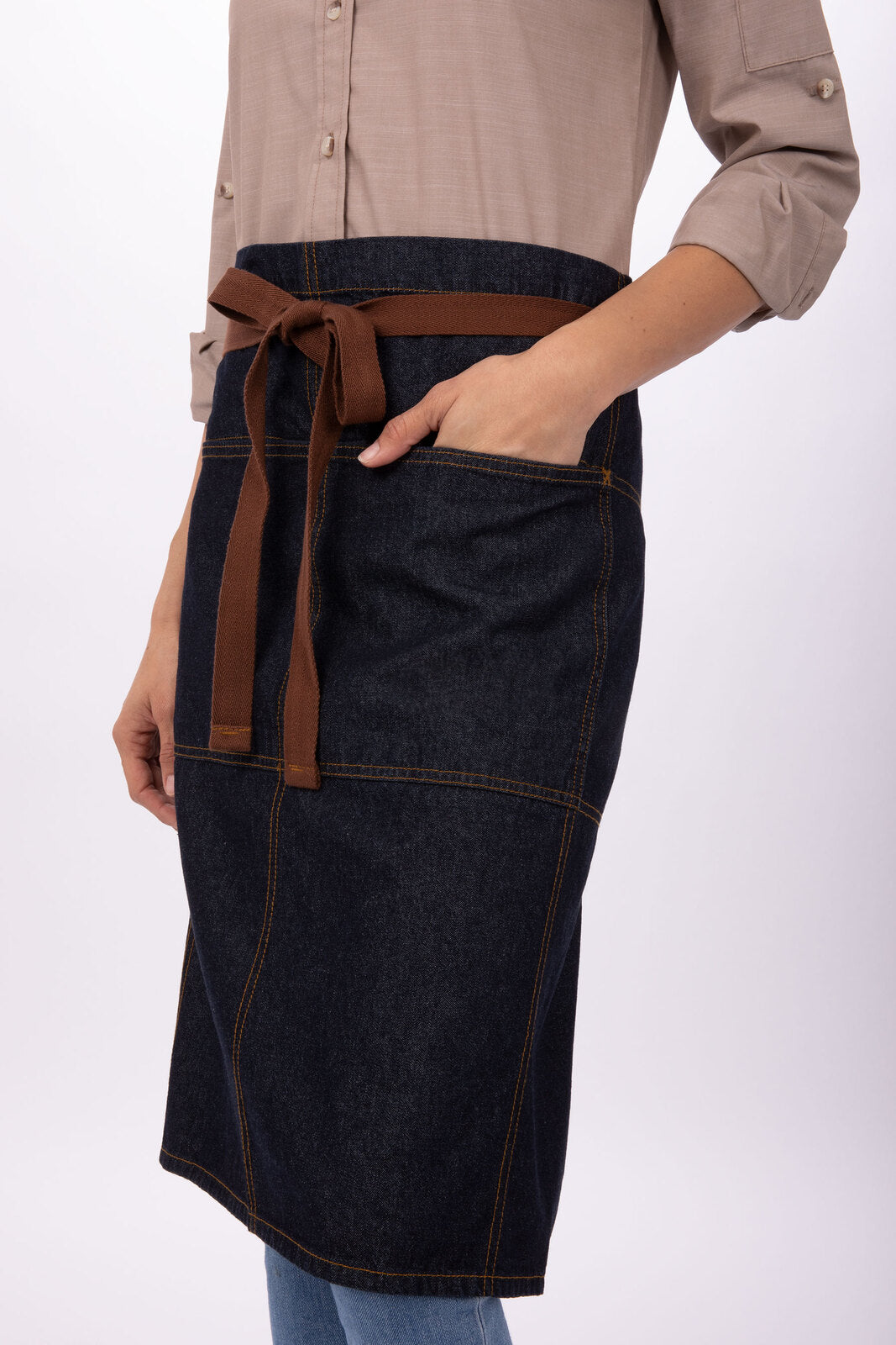 Chef Works Memphis Bistro Apron - Indigo Blue
