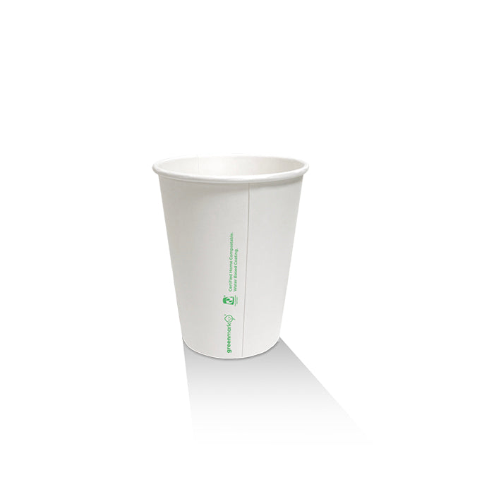 ecoware 8oz Aqueous Coated White Single Wall Hot Cup (Carton of 1000)