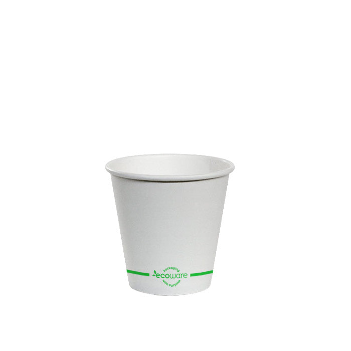 ecoware 6oz Aqueous Coated White Single Wall Hot Cup 80mm (Carton of 1000)