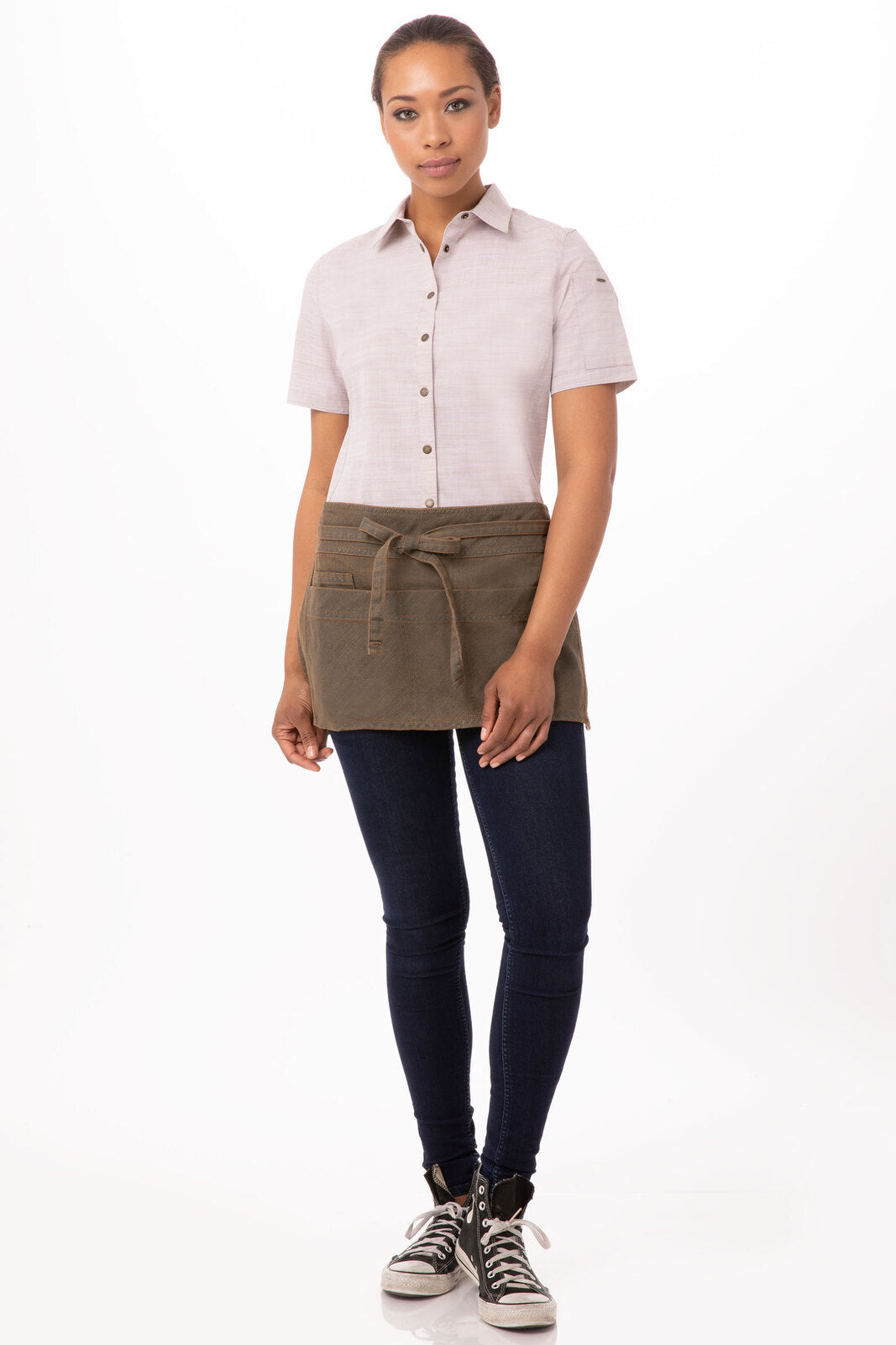 Chef Works Uptown Waist Apron - Blue Taupe