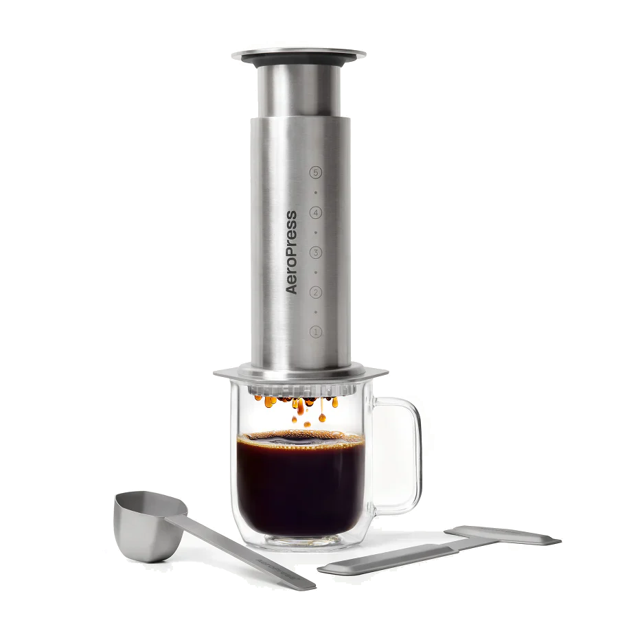 AeroPress Steel Coffee Press Silver (360ml)