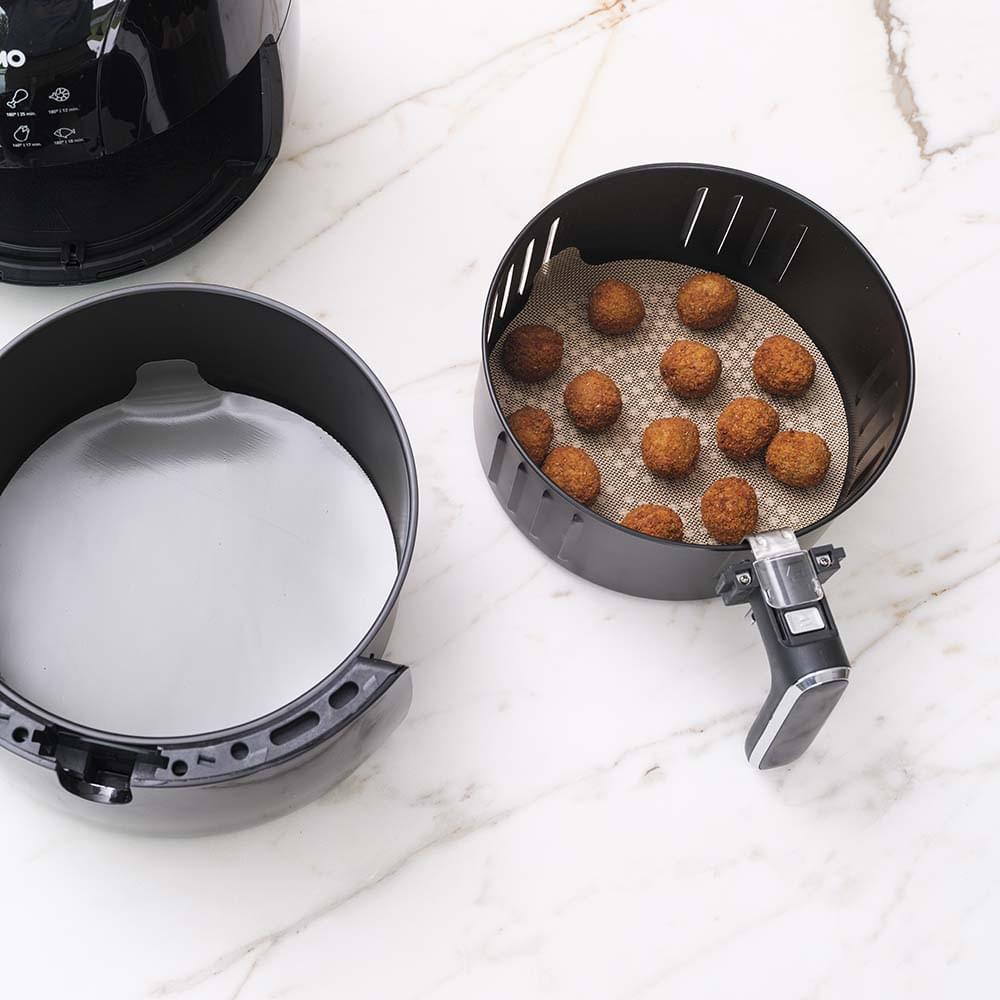 NoStik Silicone Fibreglass Air Fryer Liner Set of 2 Round