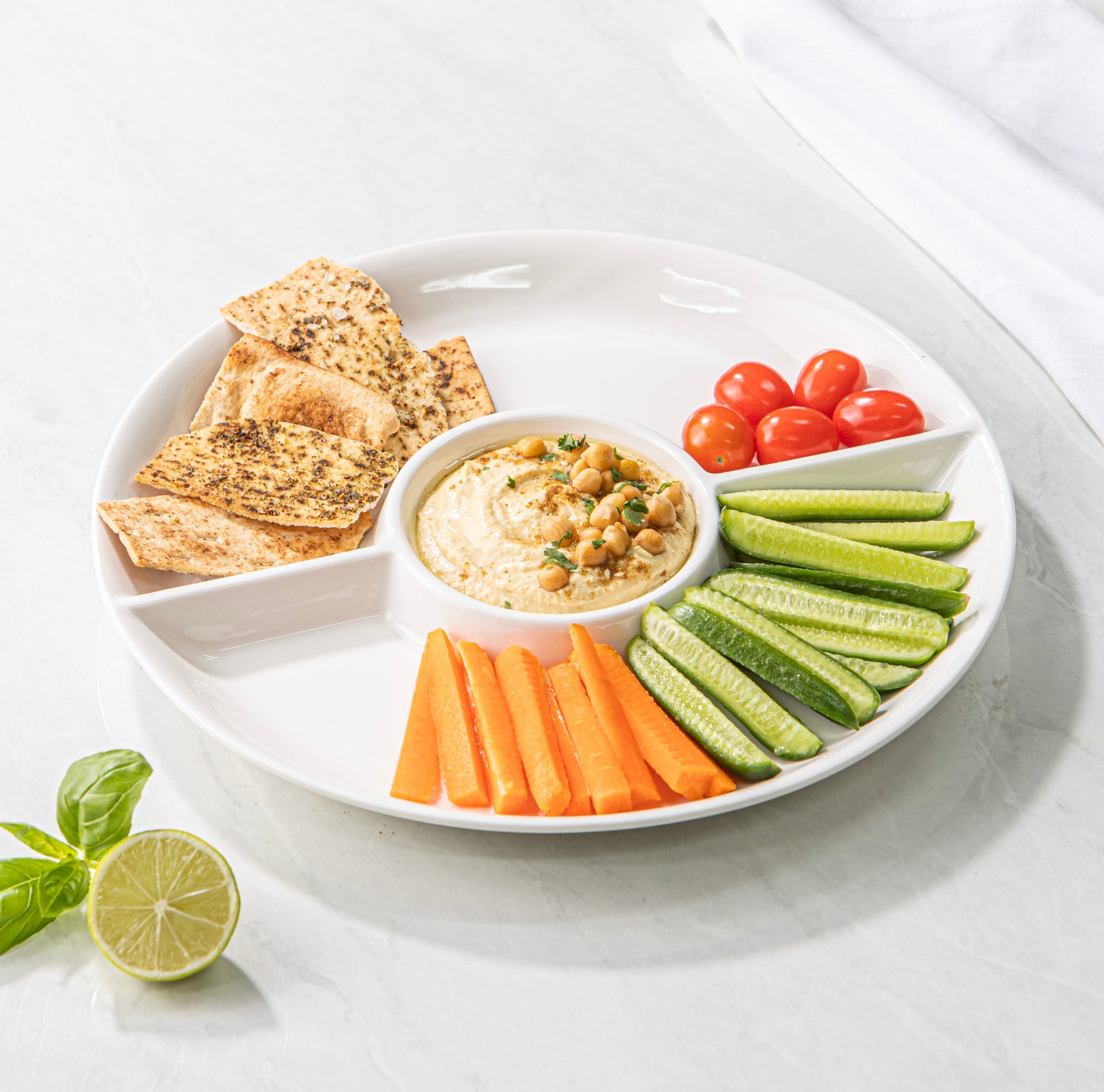 Ladelle Alto Serve & Share Round Divided Platter